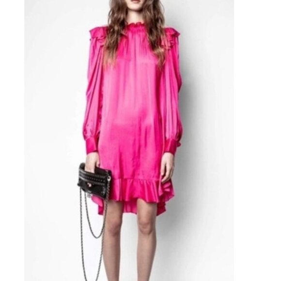 Zadig & Voltaire Dresses & Skirts - Zadig & Voltaire Ruins Satin Dress – Pink – Size Small – Excellent Condition
